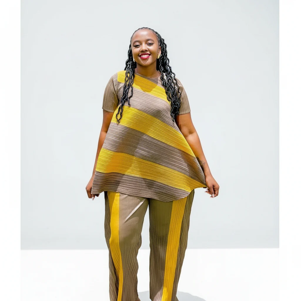 Multi-Color Short Sleeve Top and Pant - Image 2