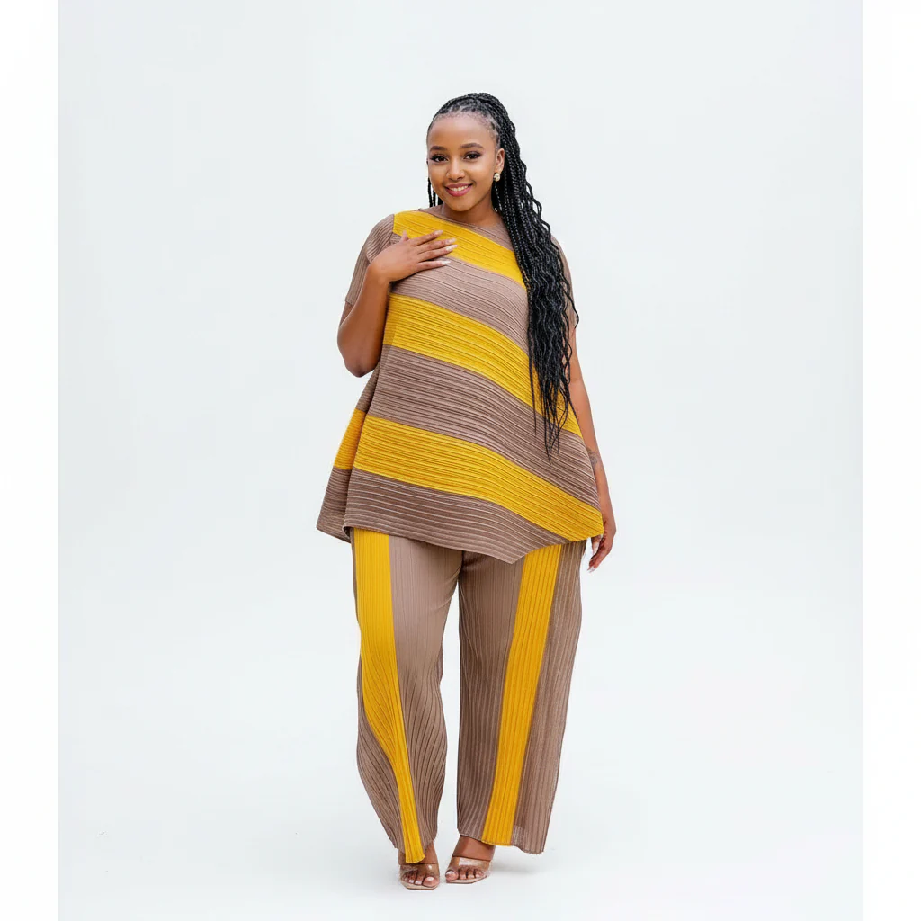 Multi-Color Short Sleeve Top and Pant - Image 3