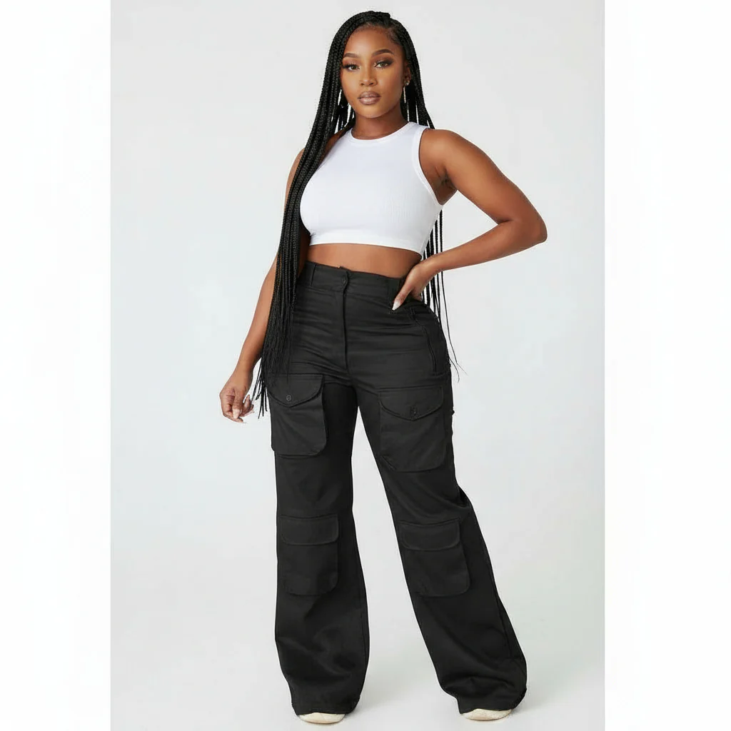 Multi-Pocket Workwear Pants.