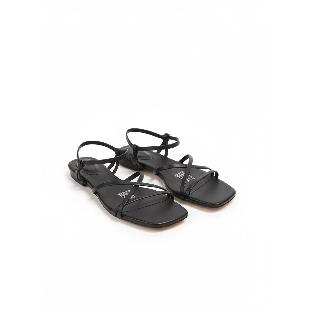 Multi Thin Strap Criss Cross Slide Sandals - Image 2