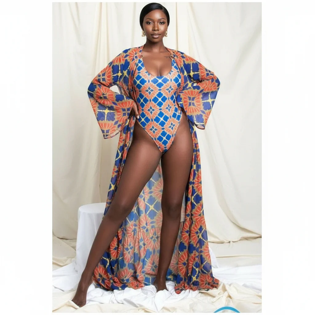 Multicolor Print Swimwears Set - Image 3