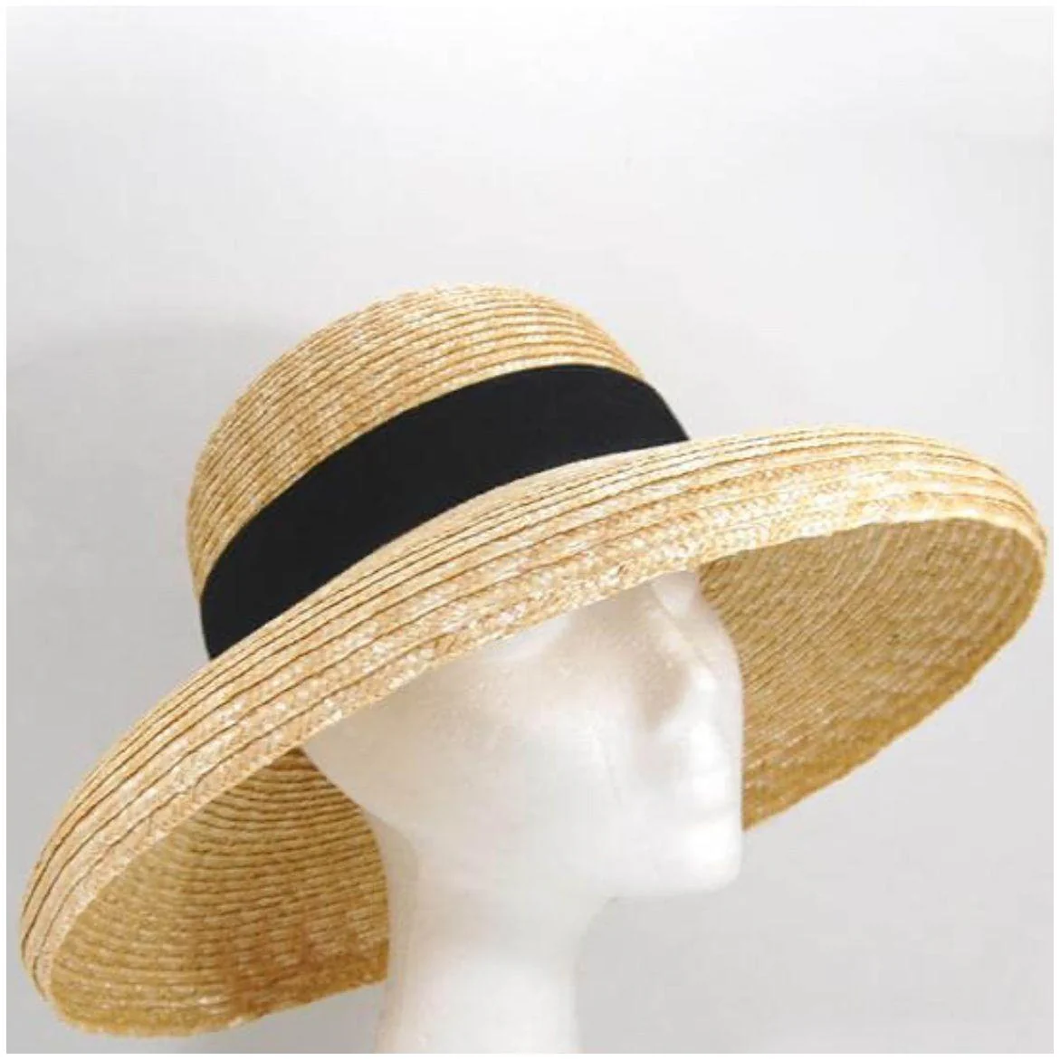 Natural Wheat Straw Summer Beach Hat. - Image 3