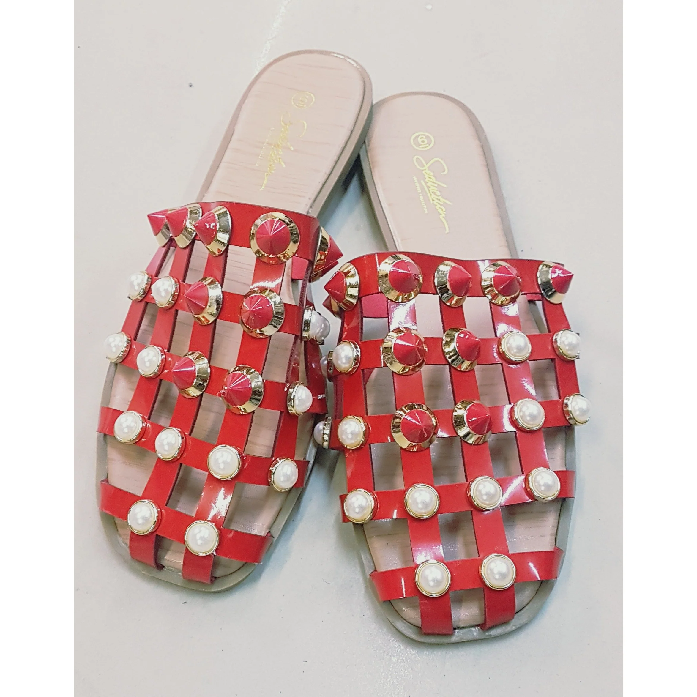 Studded Flat Sandals - Image 4