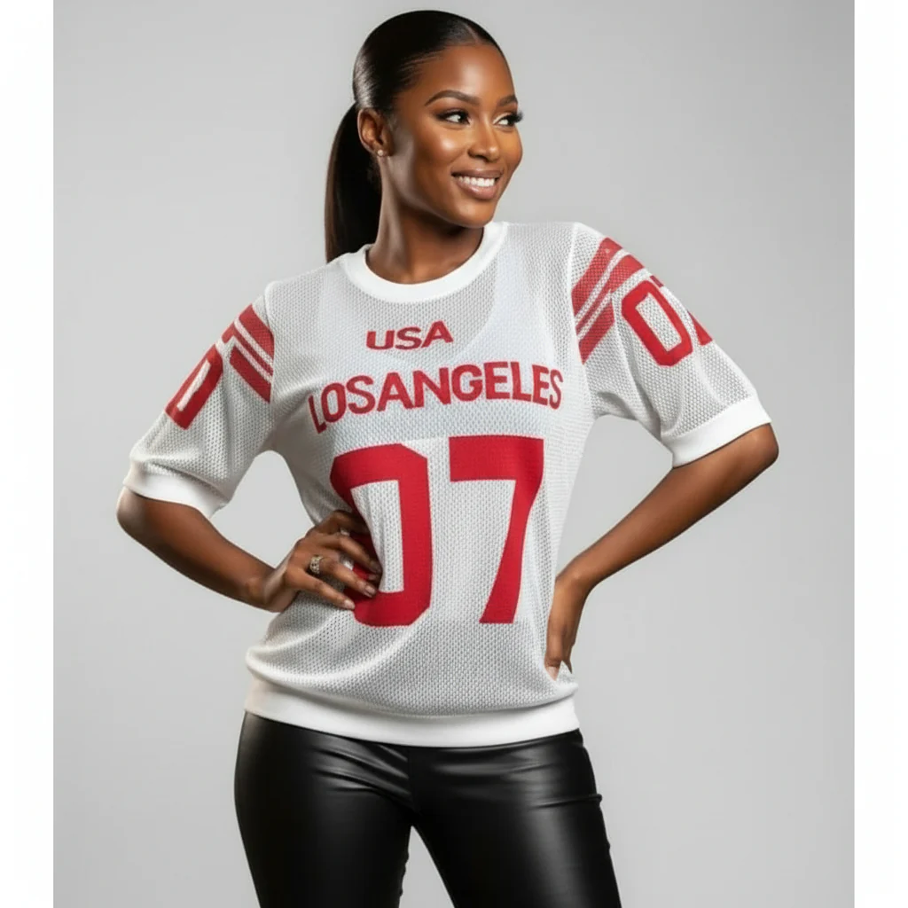 Number Print Drop Shoulder Sports Tee - Image 3