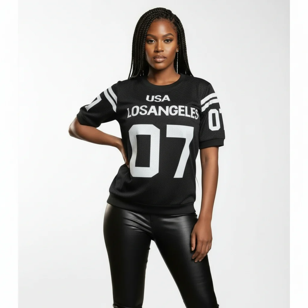Number Print Drop Shoulder Sports Tee - Image 4