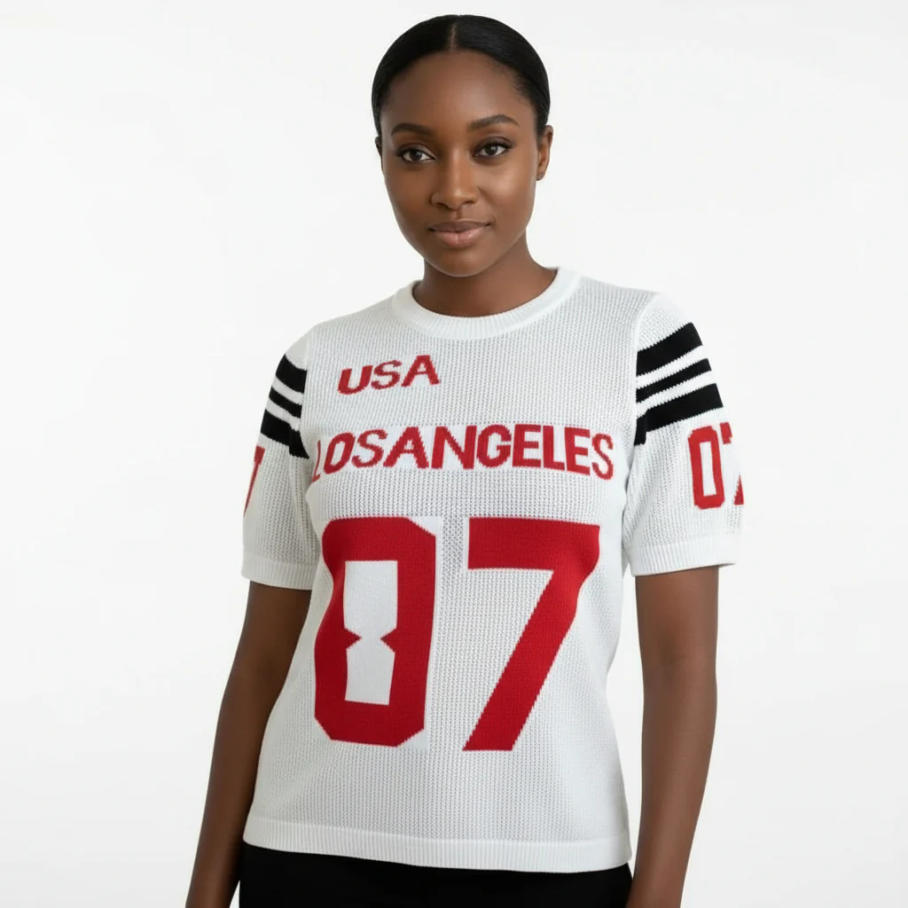 Number Print Drop Shoulder Sports Tee - Image 5