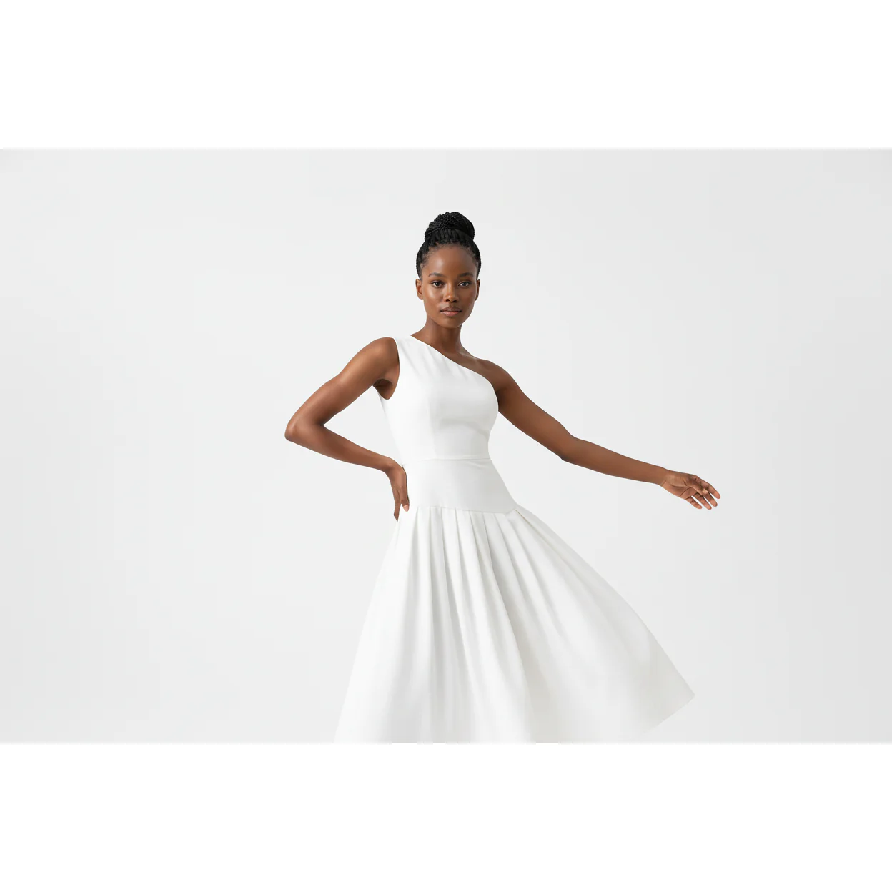 O-Neck Short Sleeve Patchwork Long Dress - Image 4