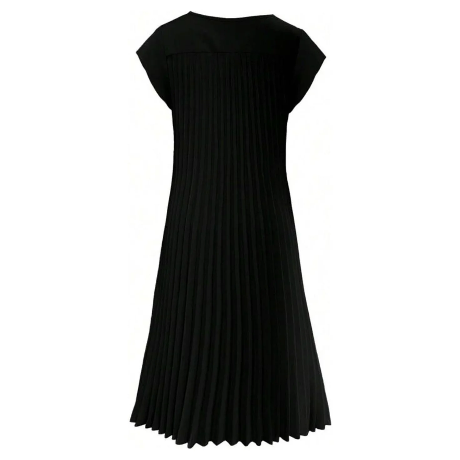 O-Neck sleeveless pleated elegant dress. - Image 6