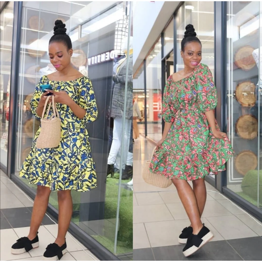 Off Shoulder Ankara Dress  - Image 3
