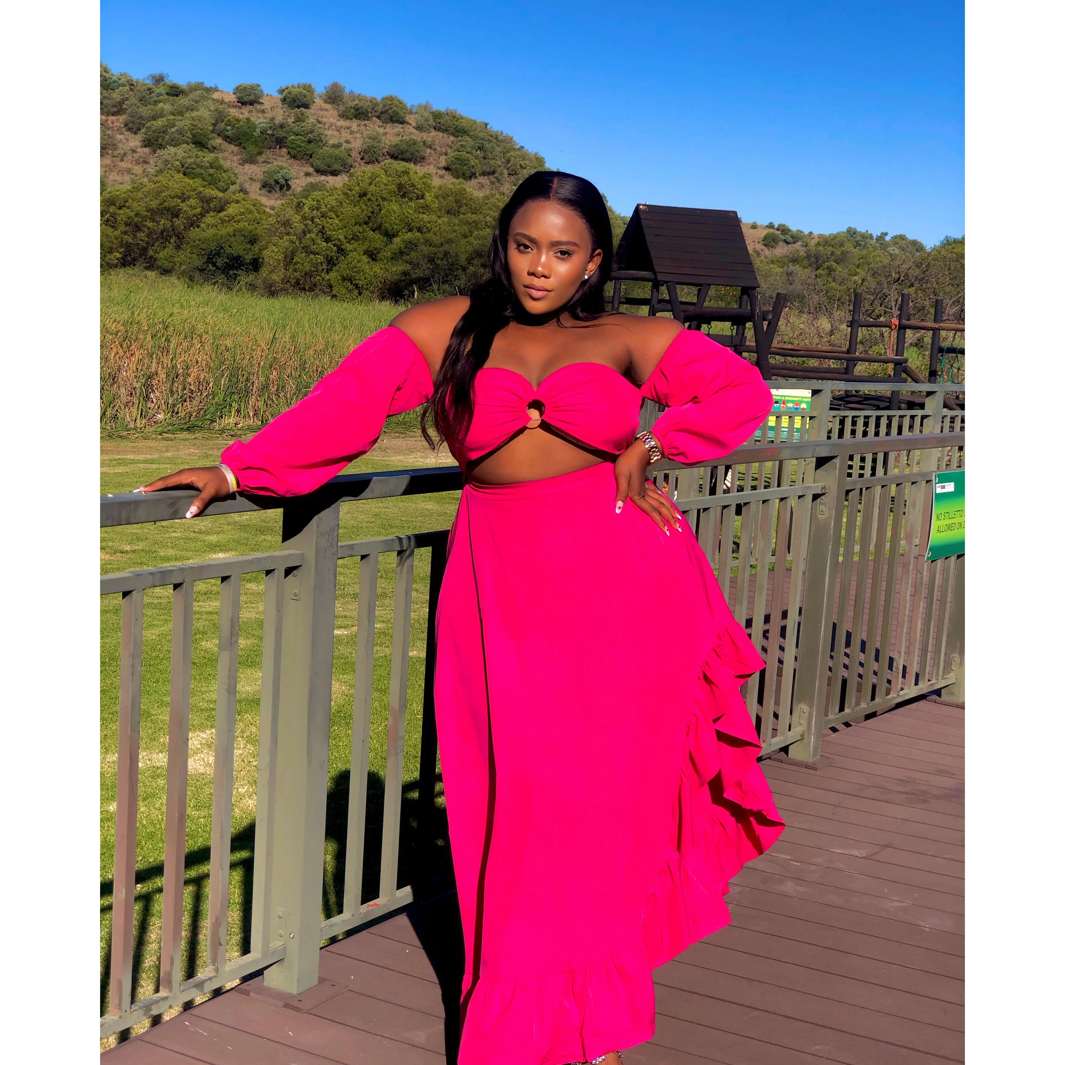 Side Slit Off Shoulder Dress - Image 10