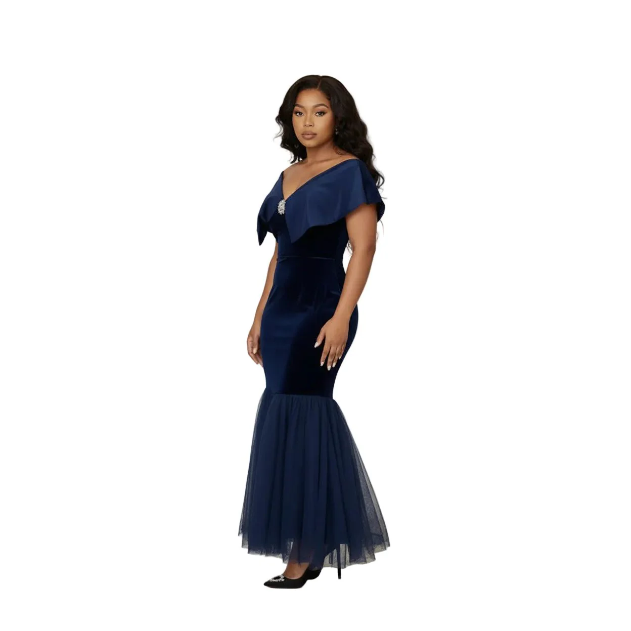 Elegant Off-Shoulder Bodycon Mermaid Dress - Image 4