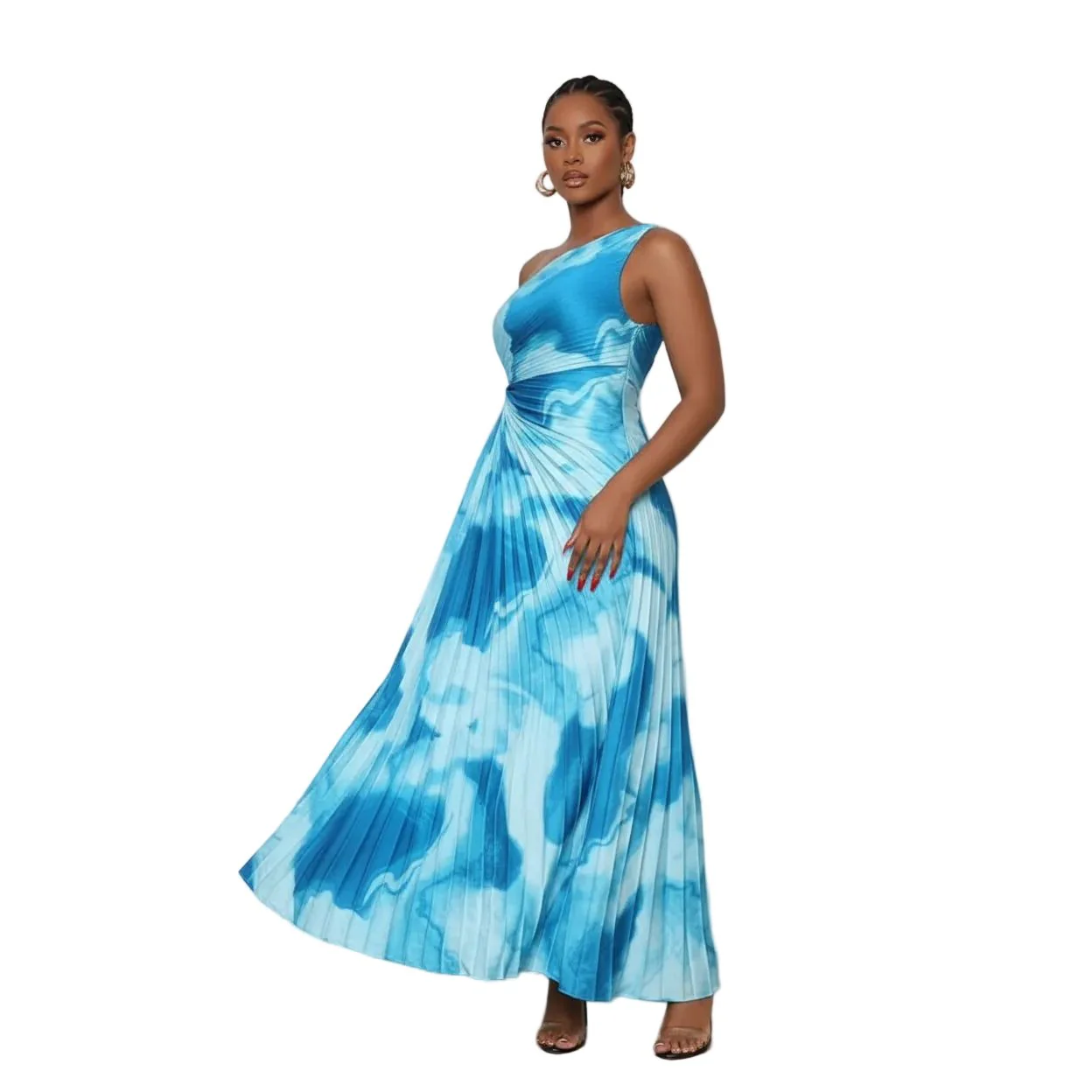 Off Shoulder Hollow Out Long Dress - Image 2