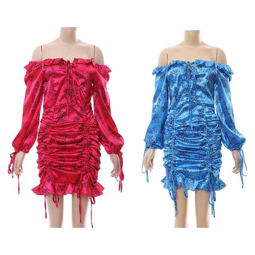 Off Shoulder Long Sleeve Dress - Image 2