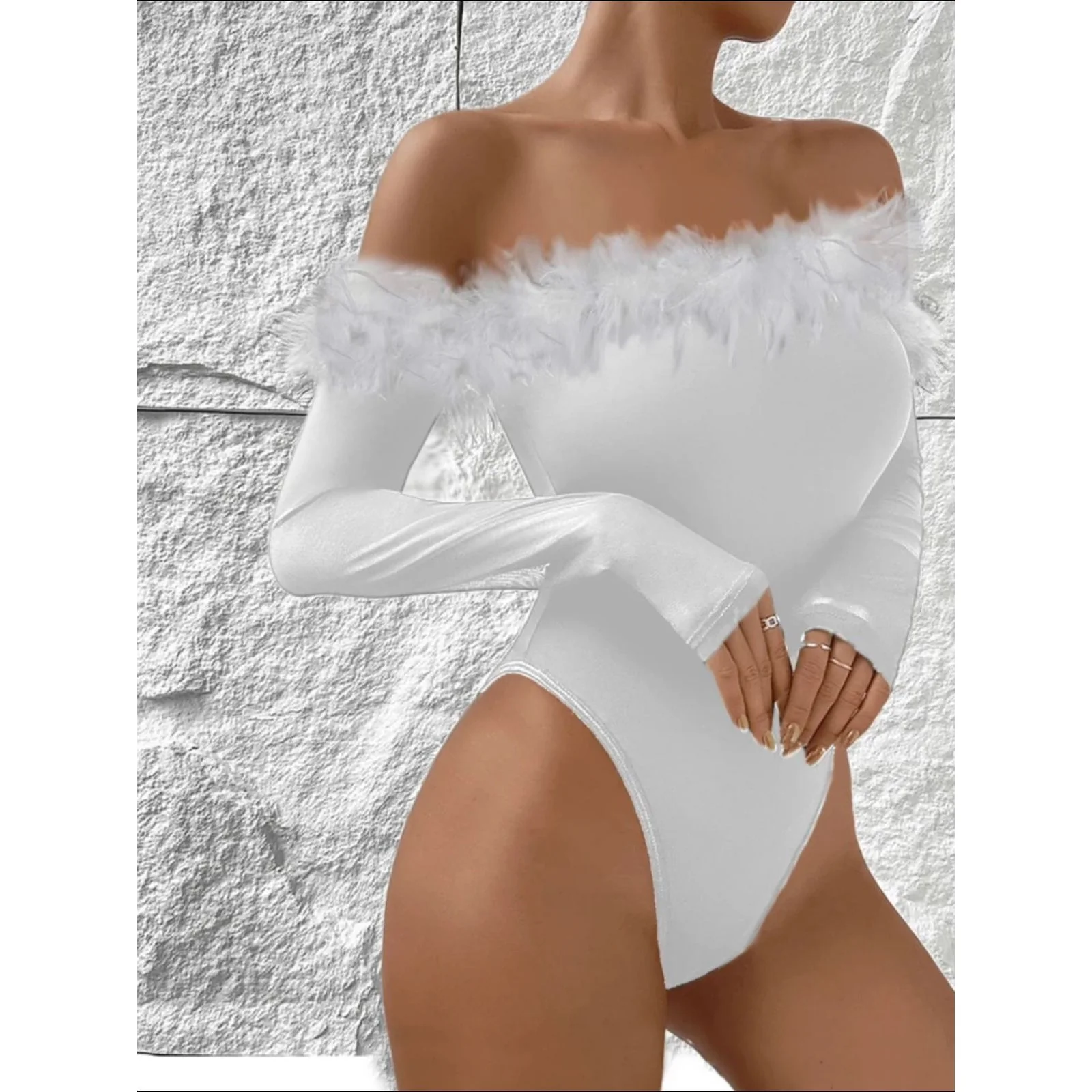 Off Shoulder Longsleeve Bodysuit - Image 2