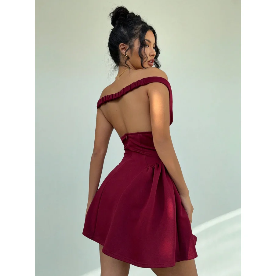 Off-Shoulder Mini Dress - Image 4