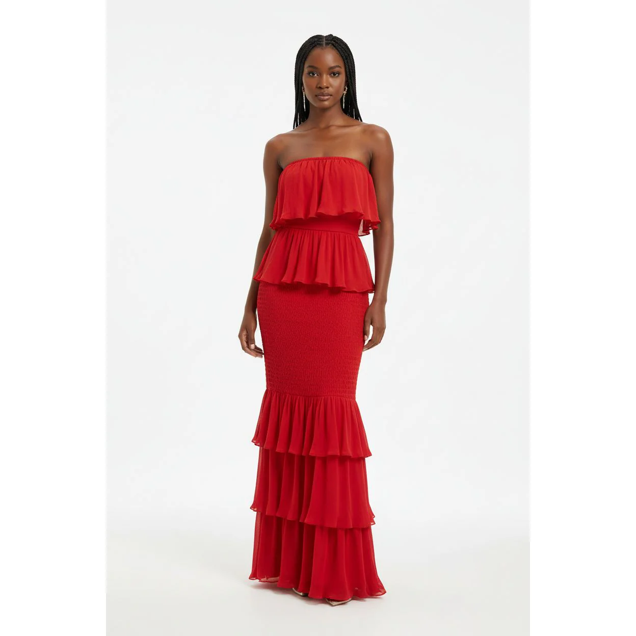 Off Shoulder Patchwork Dress - Image 2