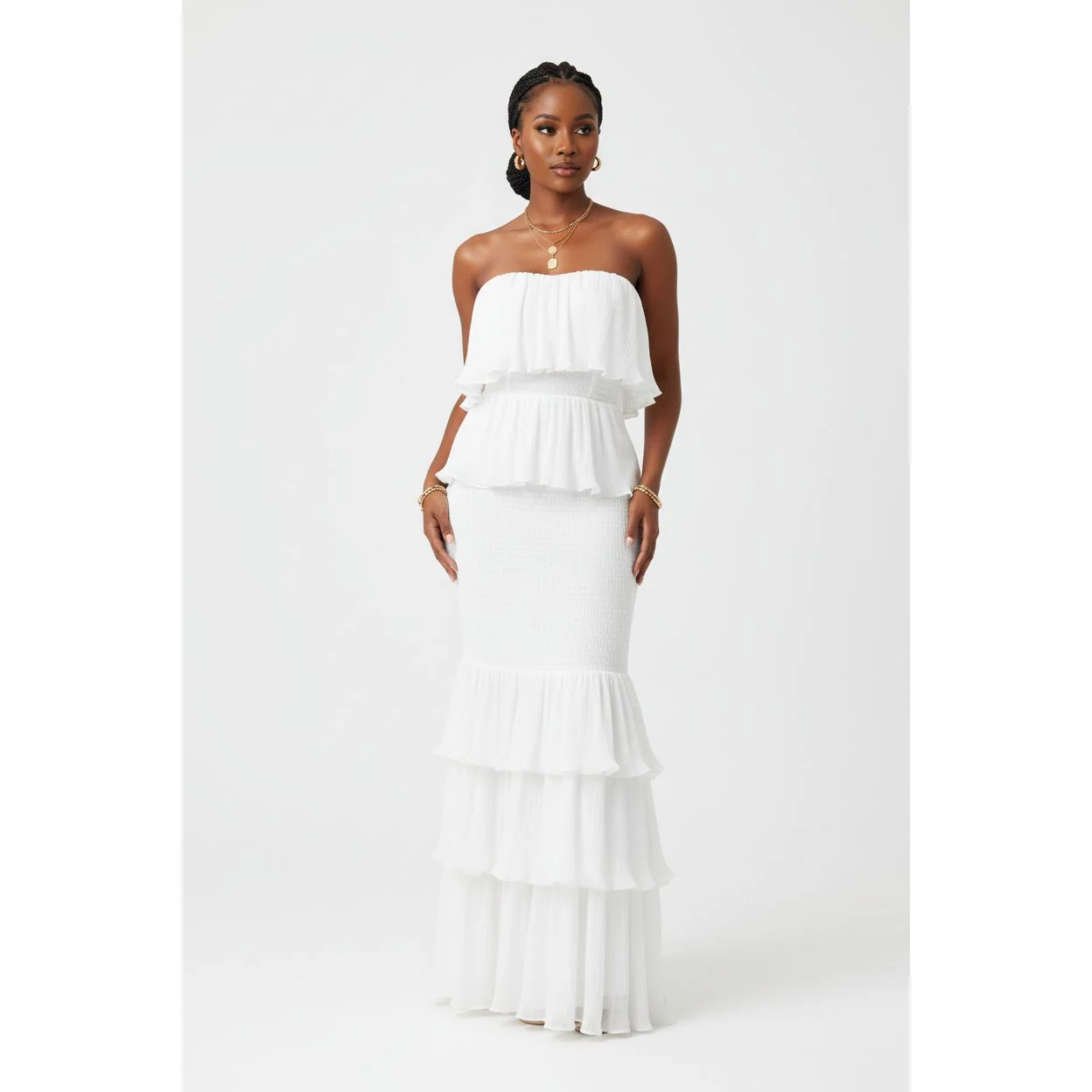 Off Shoulder Patchwork Dress - Image 3