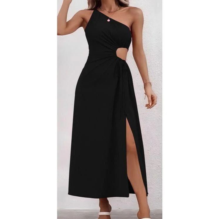 Off Shoulder Side Slit Dress - Image 2