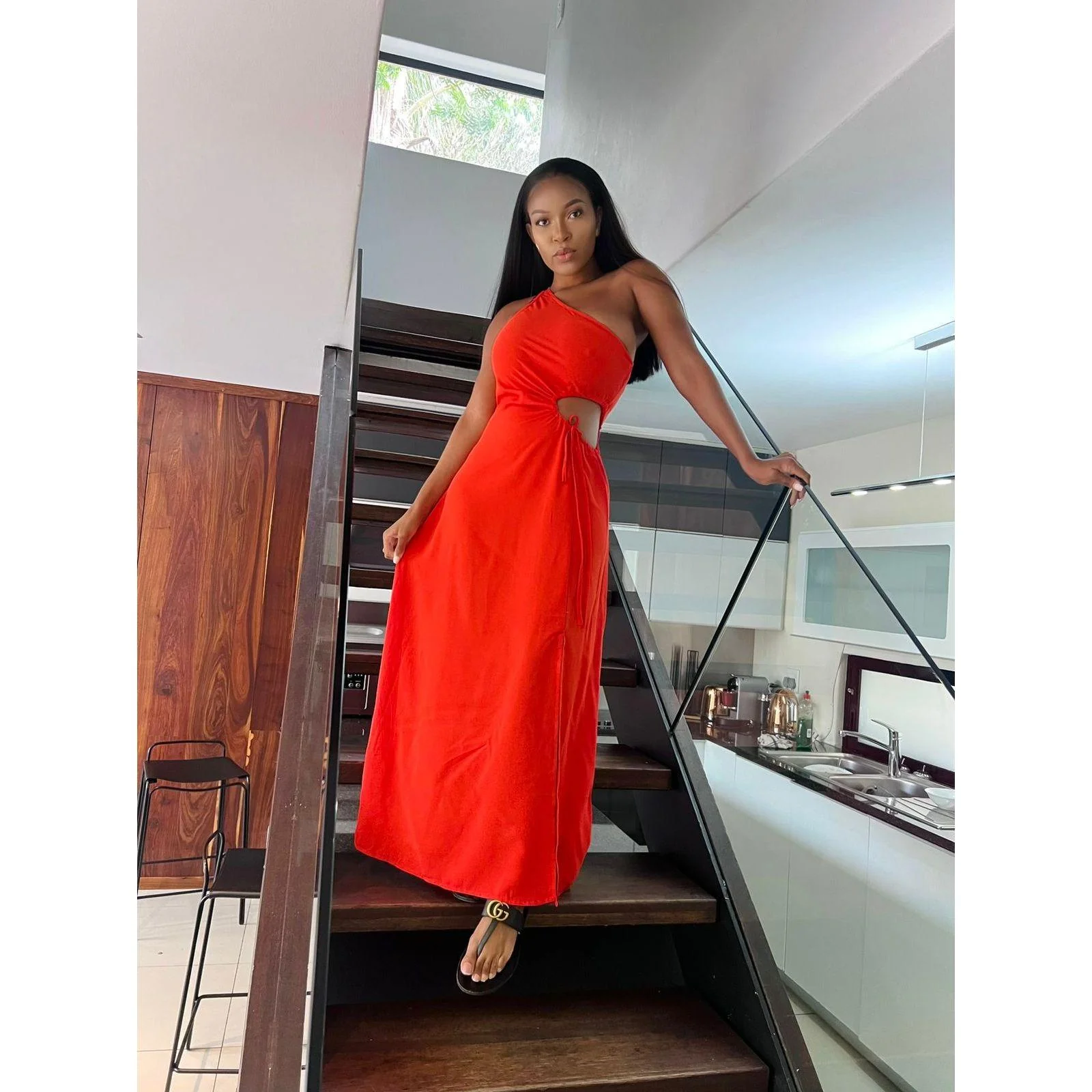 Off Shoulder Side Slit Dress - Image 6