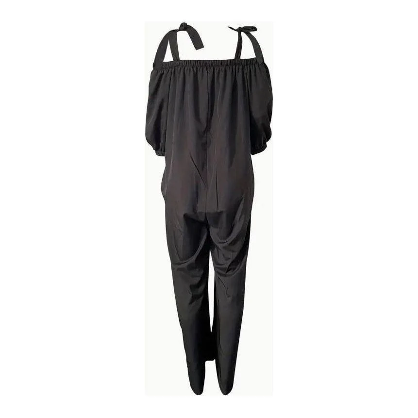 Off-Shoulder Wide-Leg & Casual Loose Jumpsuit. - Image 5