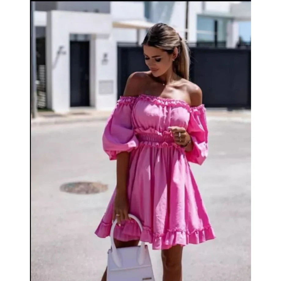 Off shoulders Long Sleeve Dress - Image 4