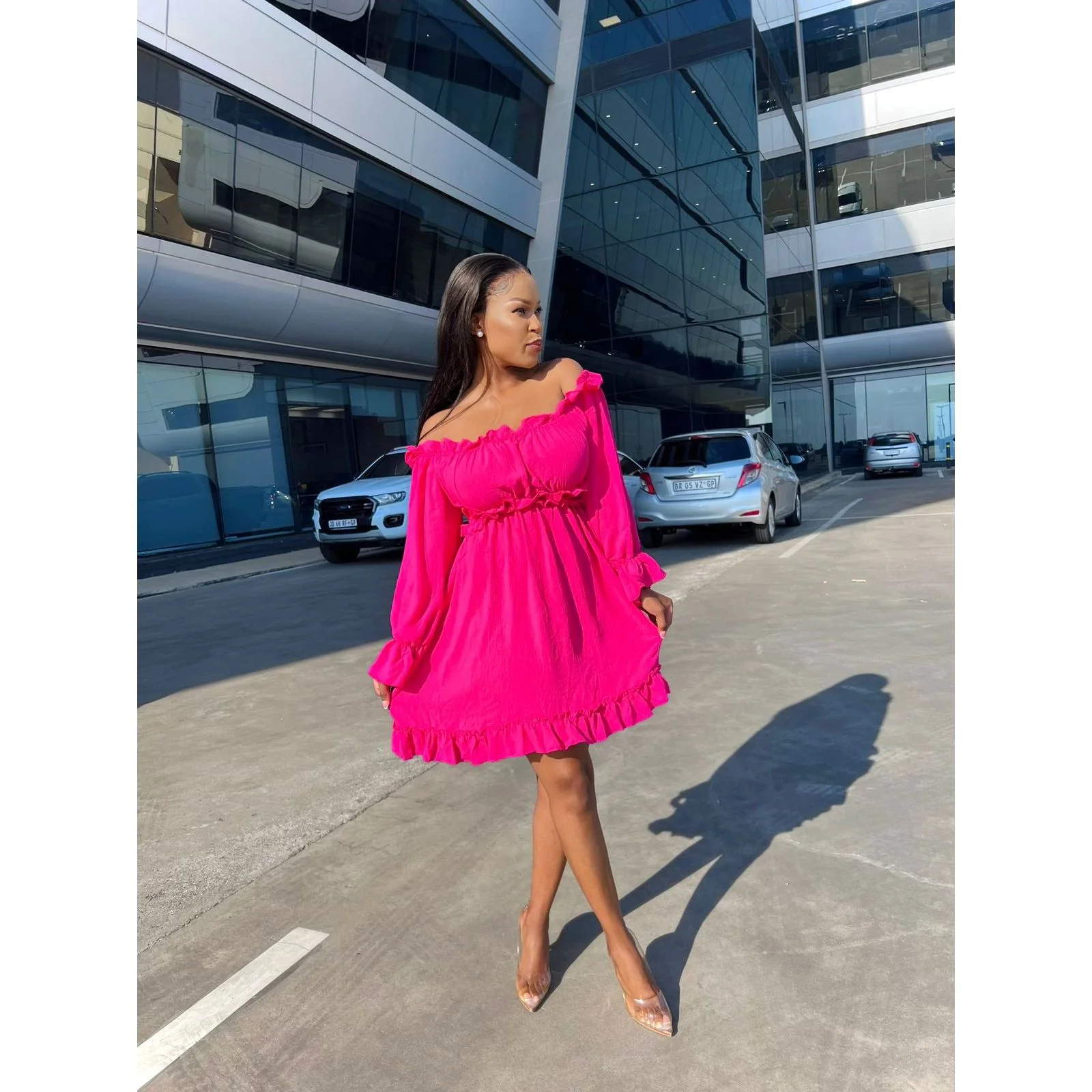 Off shoulders Long Sleeve Dress - Image 6