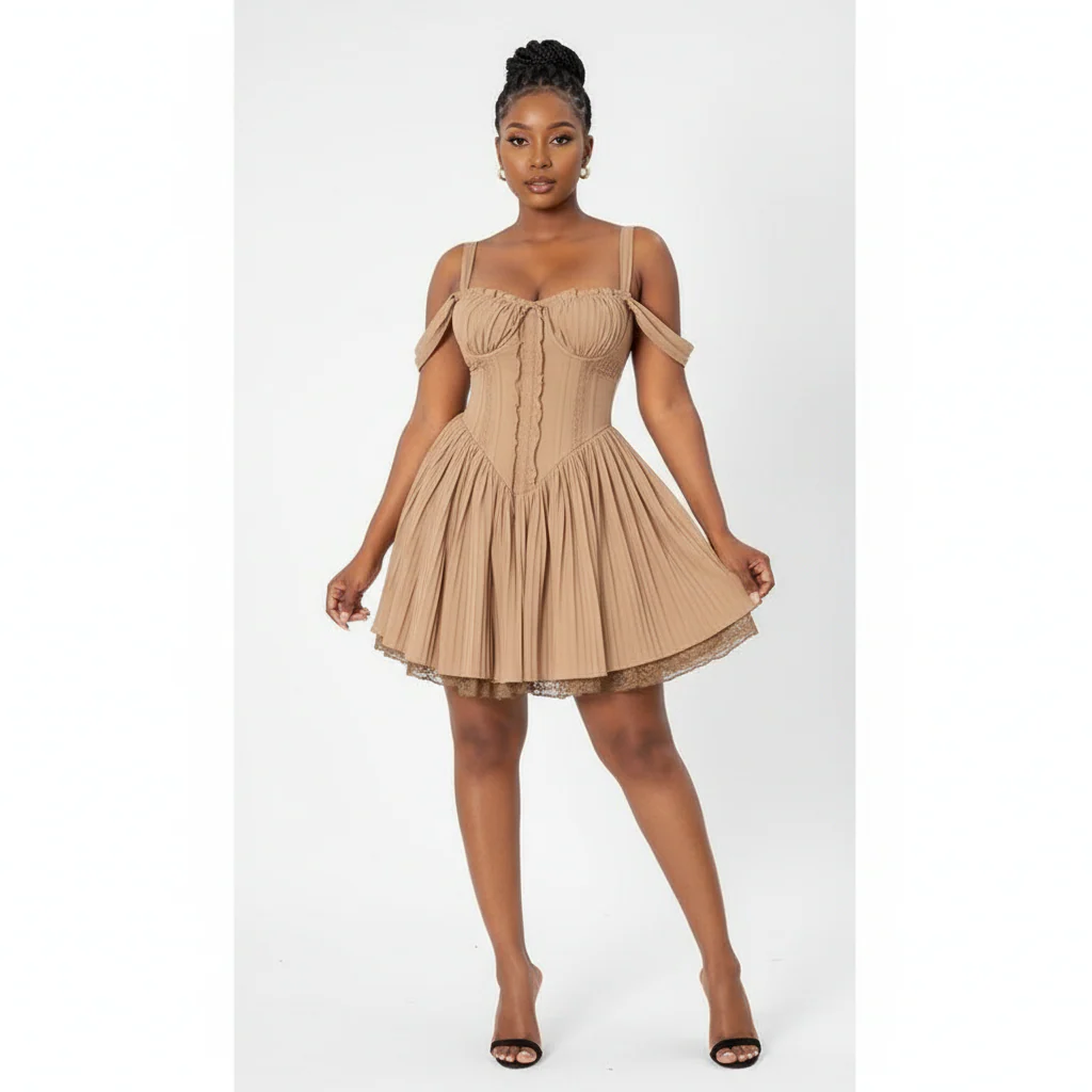 Off The Shoulder Lace Mini Dress - Image 5