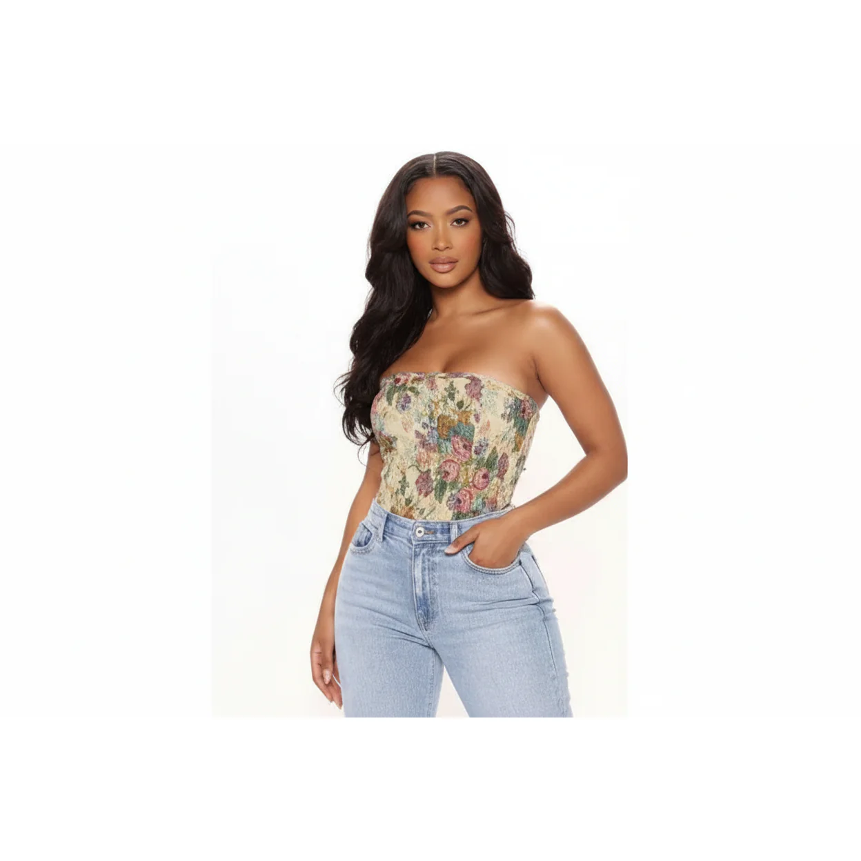 One Of A Kind Multi Color Corset Top. - Image 3