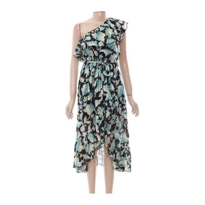 One shoulder floral all-over print summer dress. - Image 3