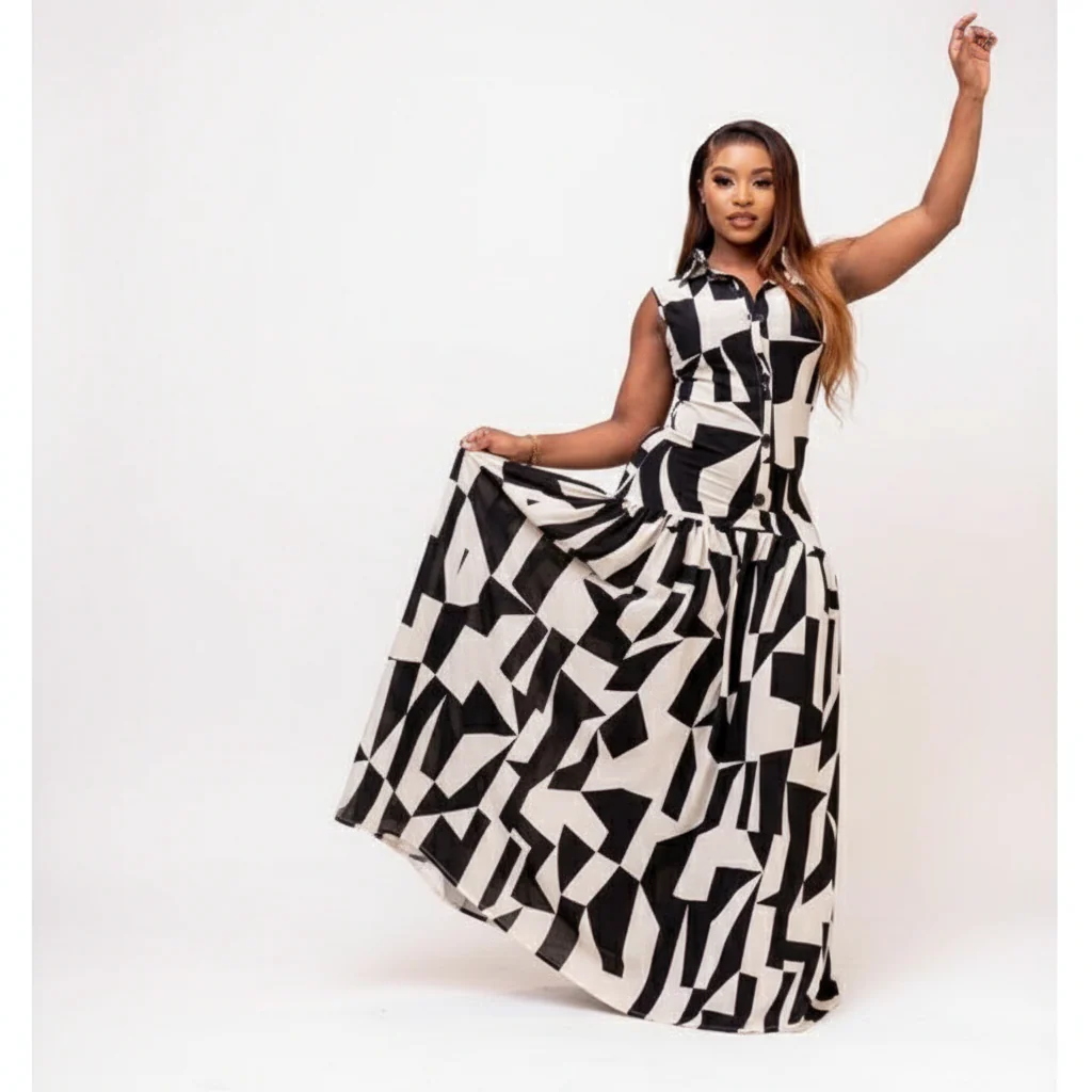 Short Sleeve Loose Solid Casual Maxi Dress with Pockets - Image 4
