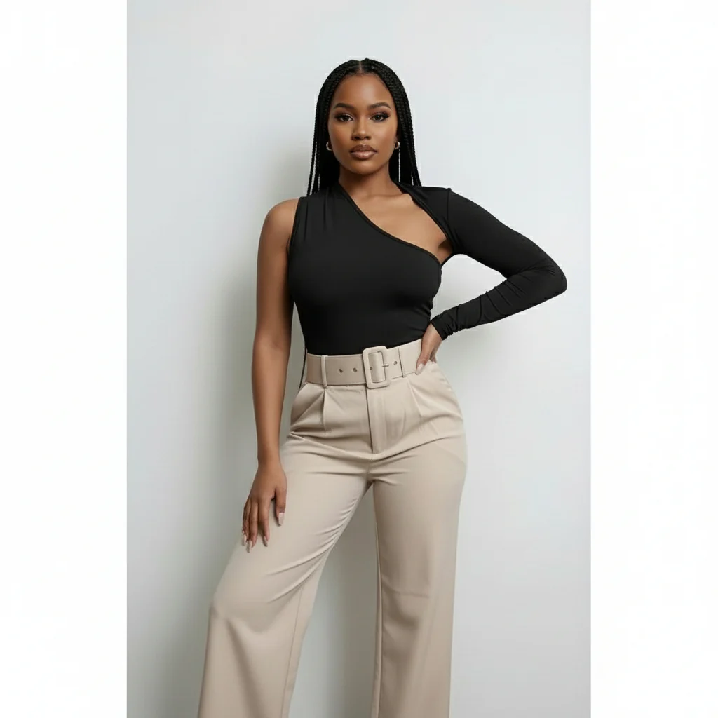 One Shoulder Sexy Bodysuits - Image 4