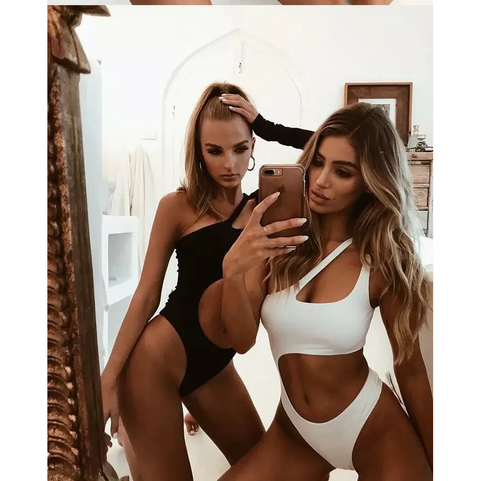 One Shoulder Sexy One Piece Bikini - Image 3