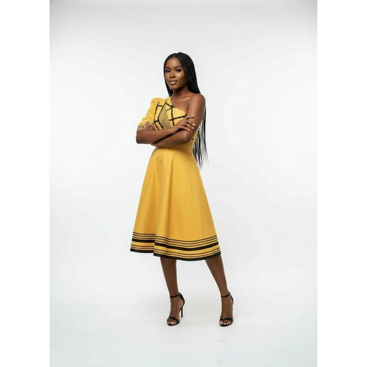 One Sleeve Traditional African Dress. - Image 3