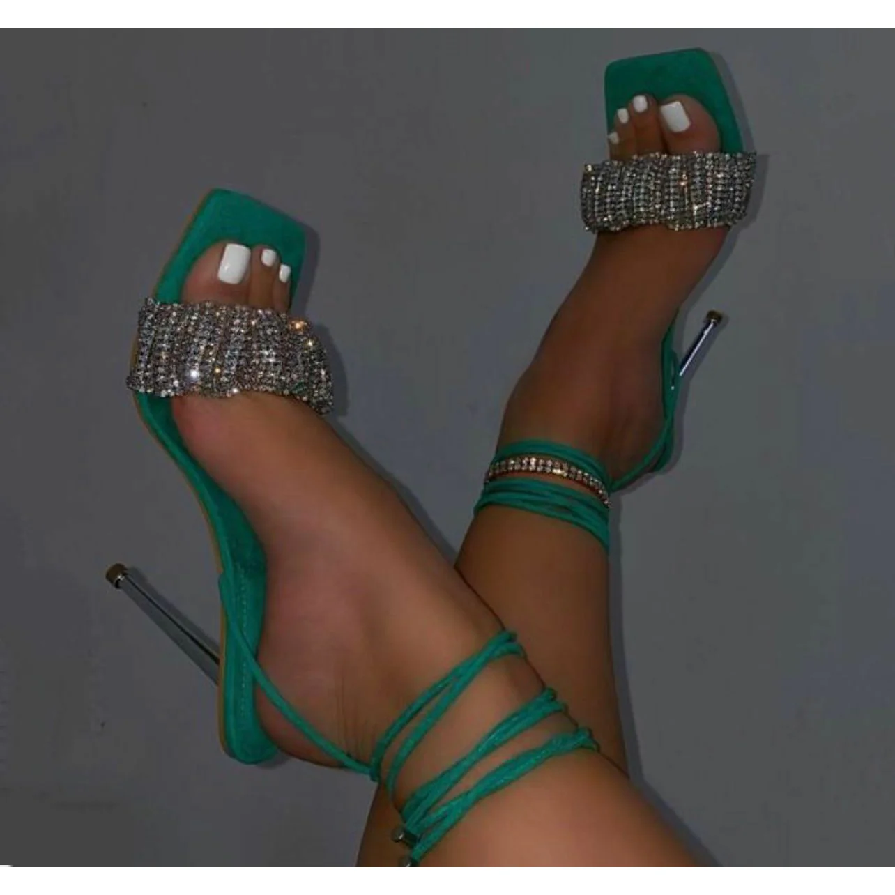 Open Toe Ankle Buckle Strap Shoes - Image 11