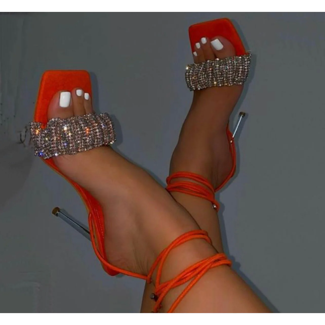 Open Toe Ankle Buckle Strap Shoes - Image 13