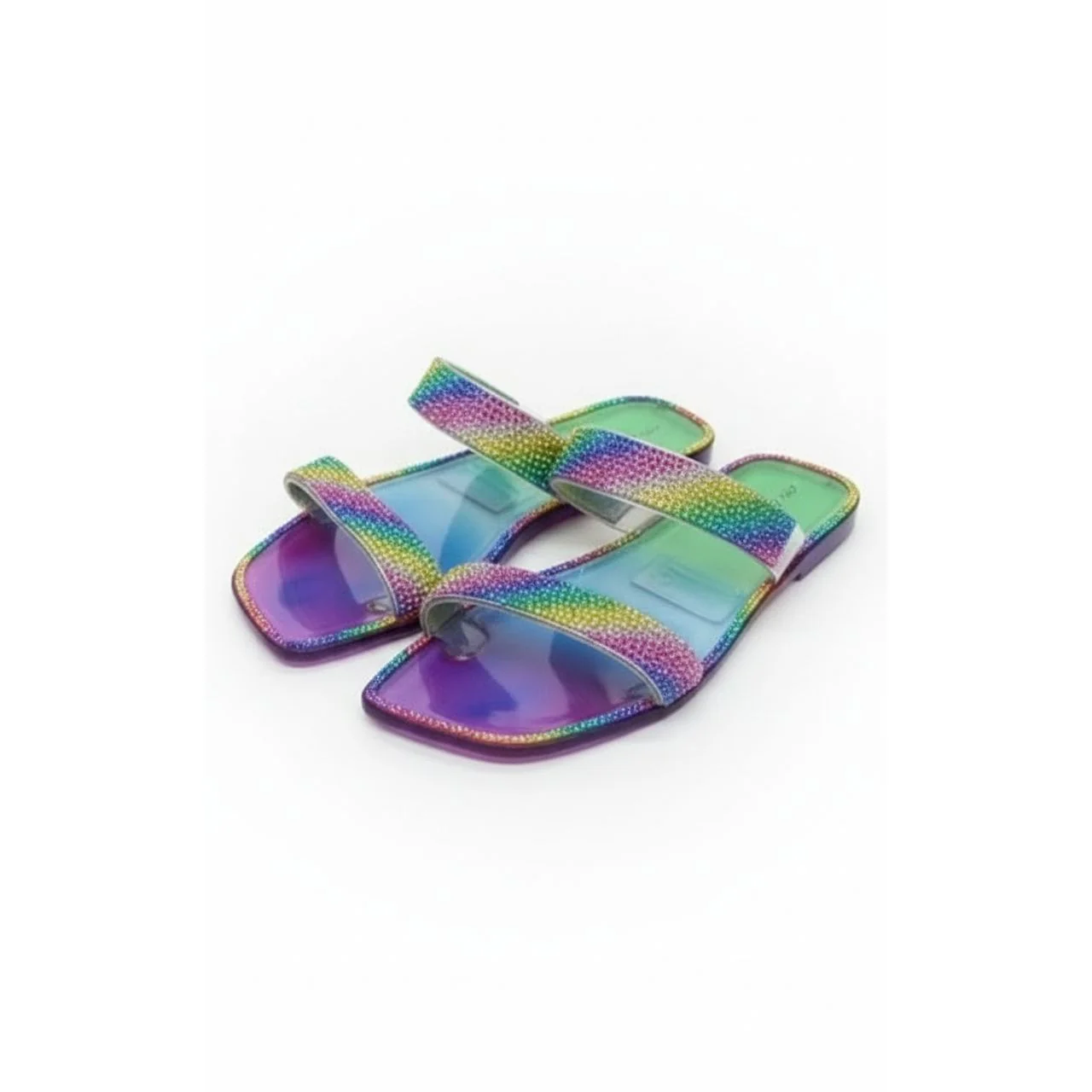 Open toe Color Rhinestones Slippers - Image 2