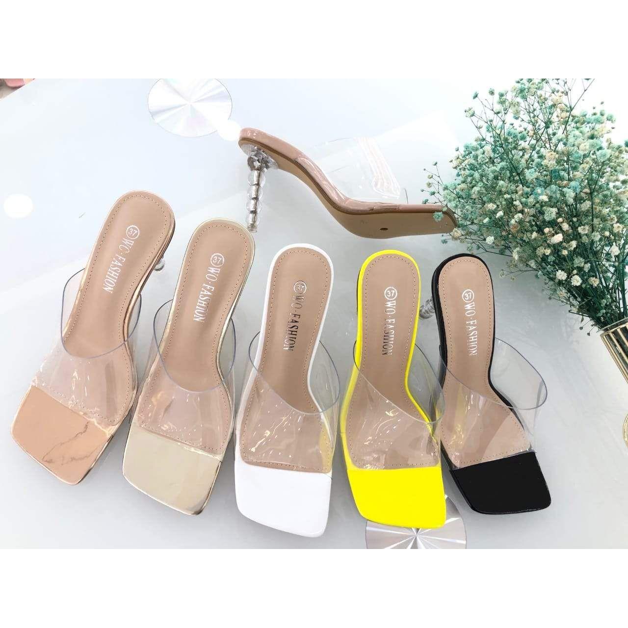 Open Toe Crystal Heel Shoes - Image 4