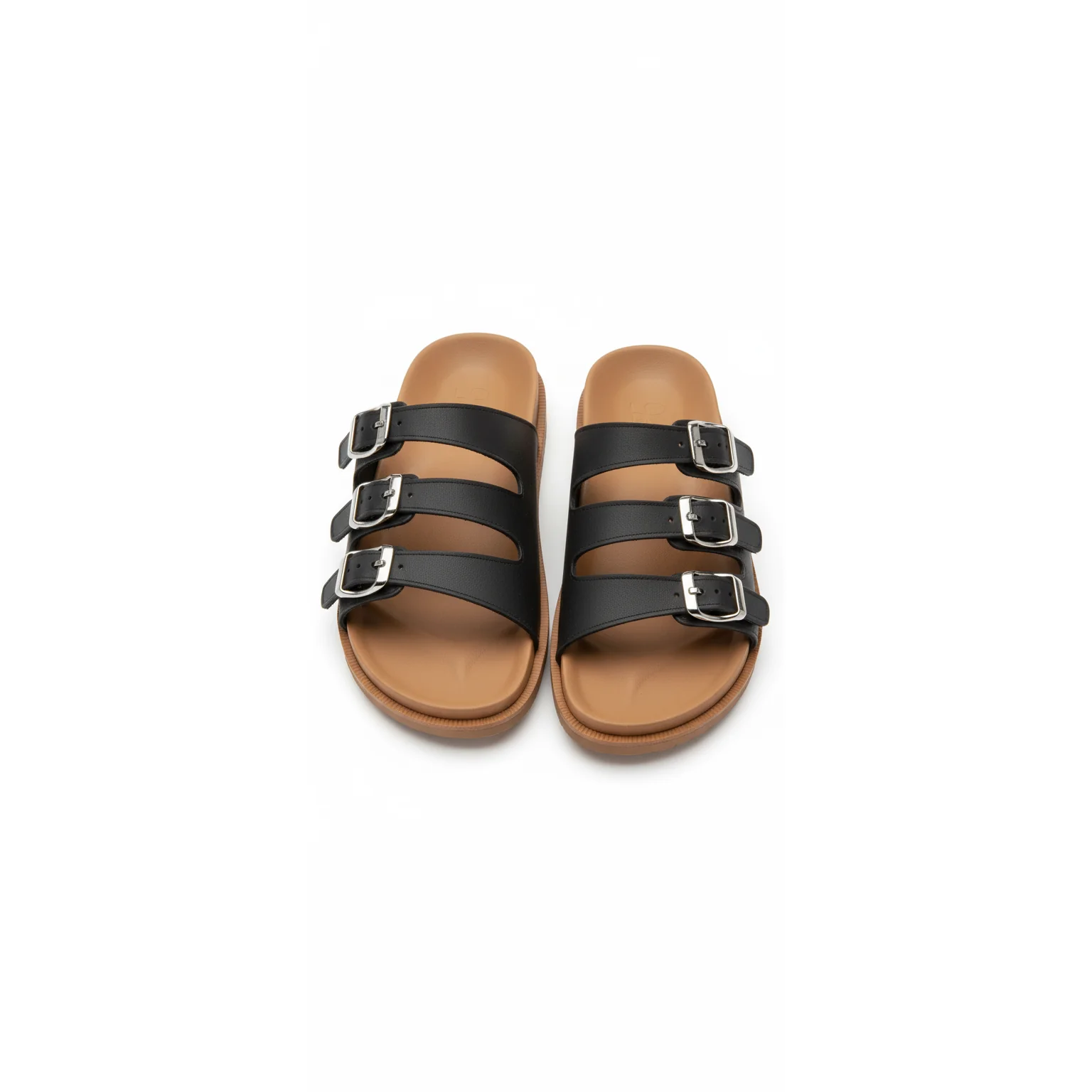 Open-Toe Design Triple Buckle Closure Sandals - Image 3