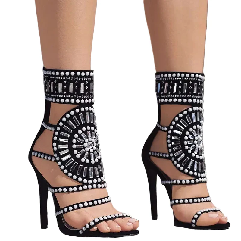 Open Toe Rhinestone Design High - Image 3