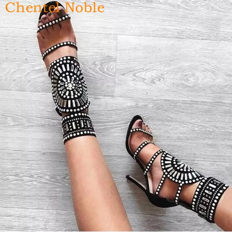 Open Toe Rhinestone Design High - Image 8
