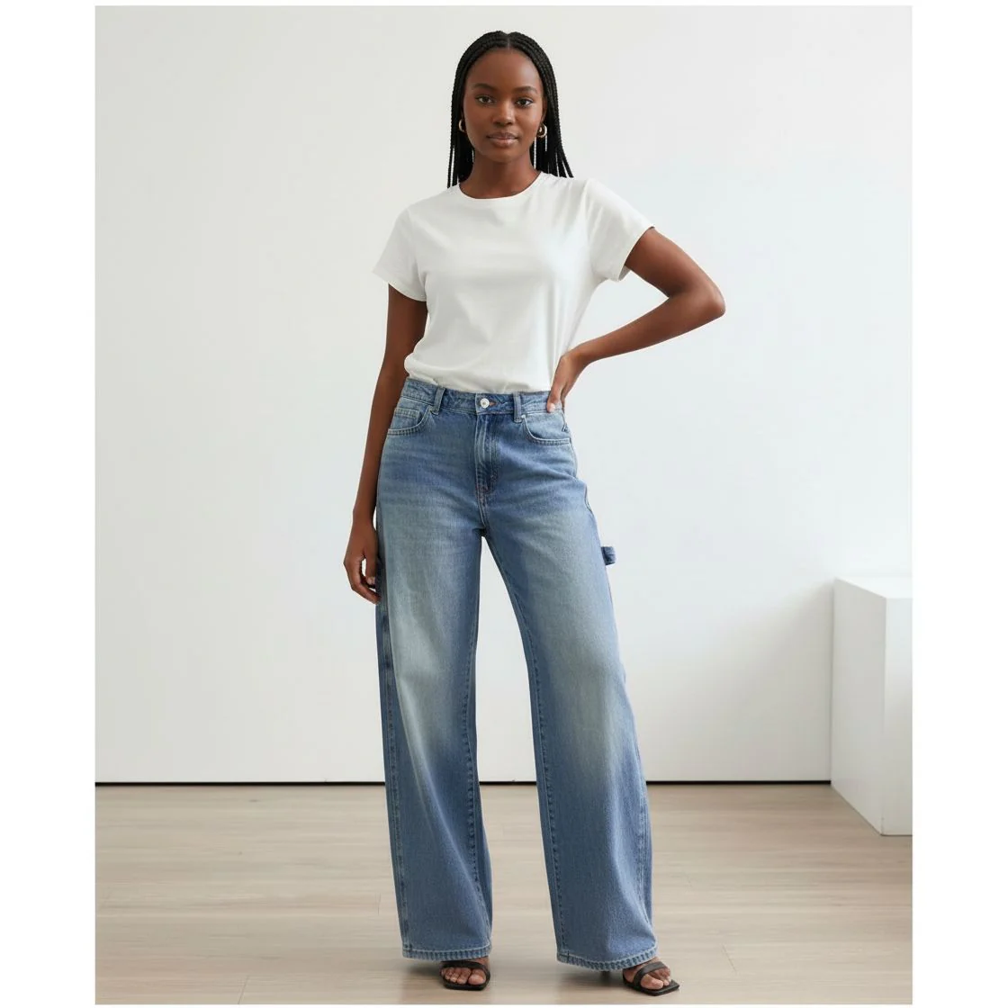 Organic Cotton Wide Leg Jeans - Image 3