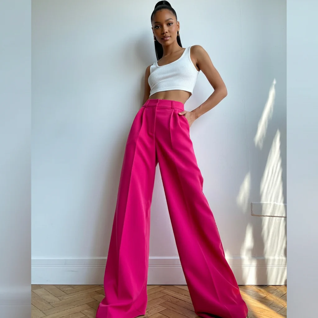 Oversized High Waisted Palazzo Pants - Image 5