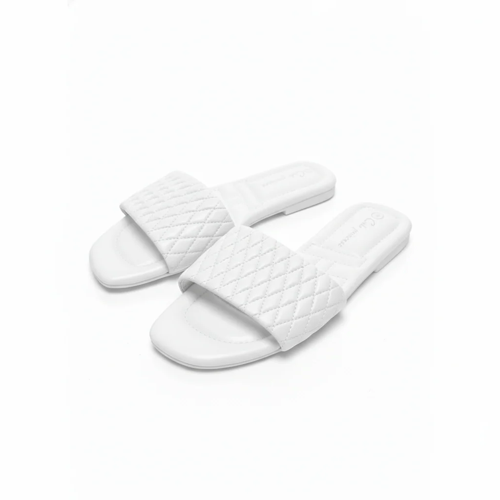 Padded Comfort Flats Slide Sandals - Image 5