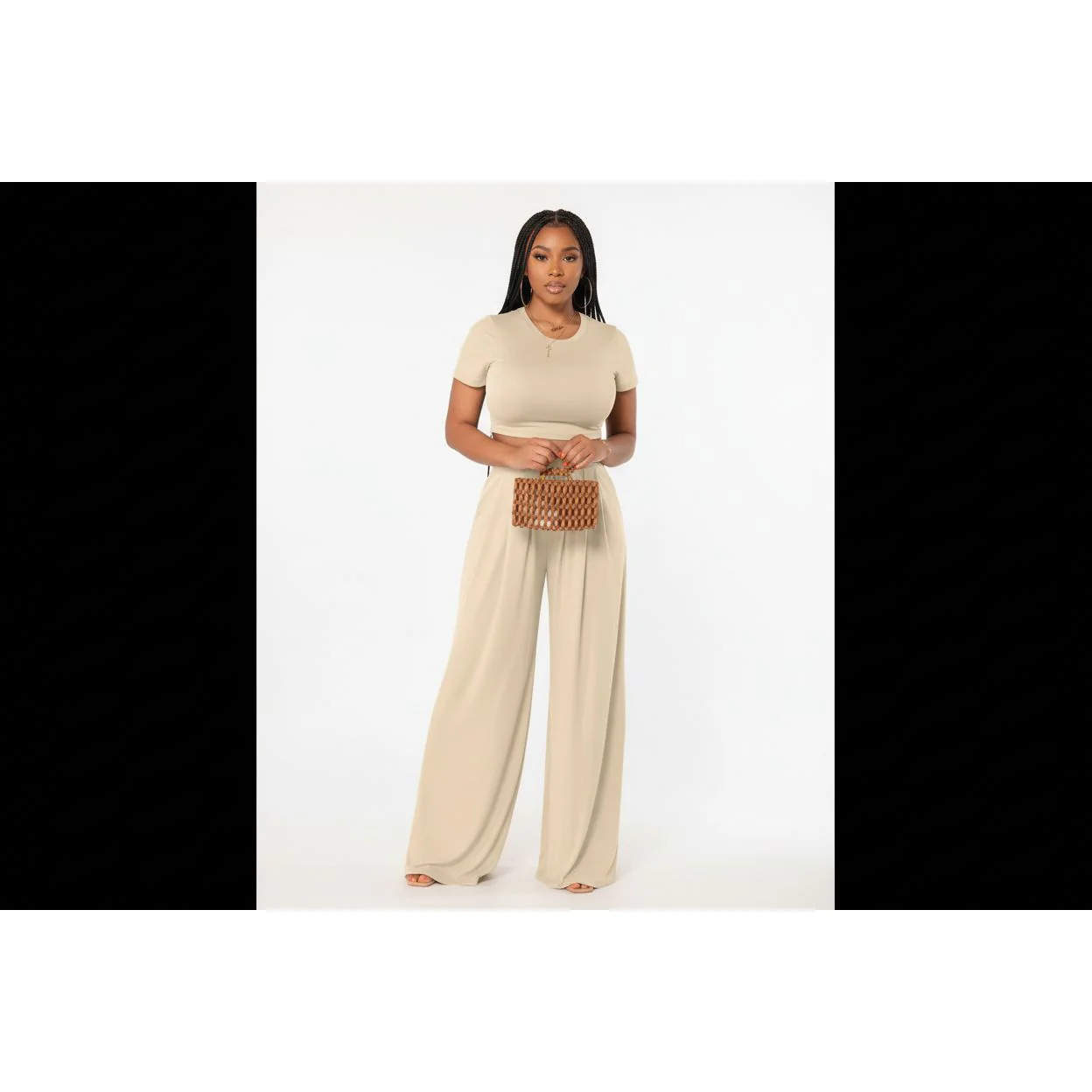 Palazzo Pant And Crop Top Set - Image 3