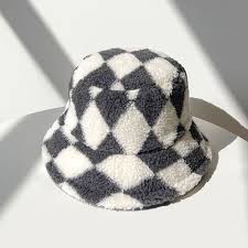 Pattern Faux Fur Fluffy Bucket Hats. - Image 3