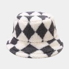 Pattern Faux Fur Fluffy Bucket Hats. - Image 5