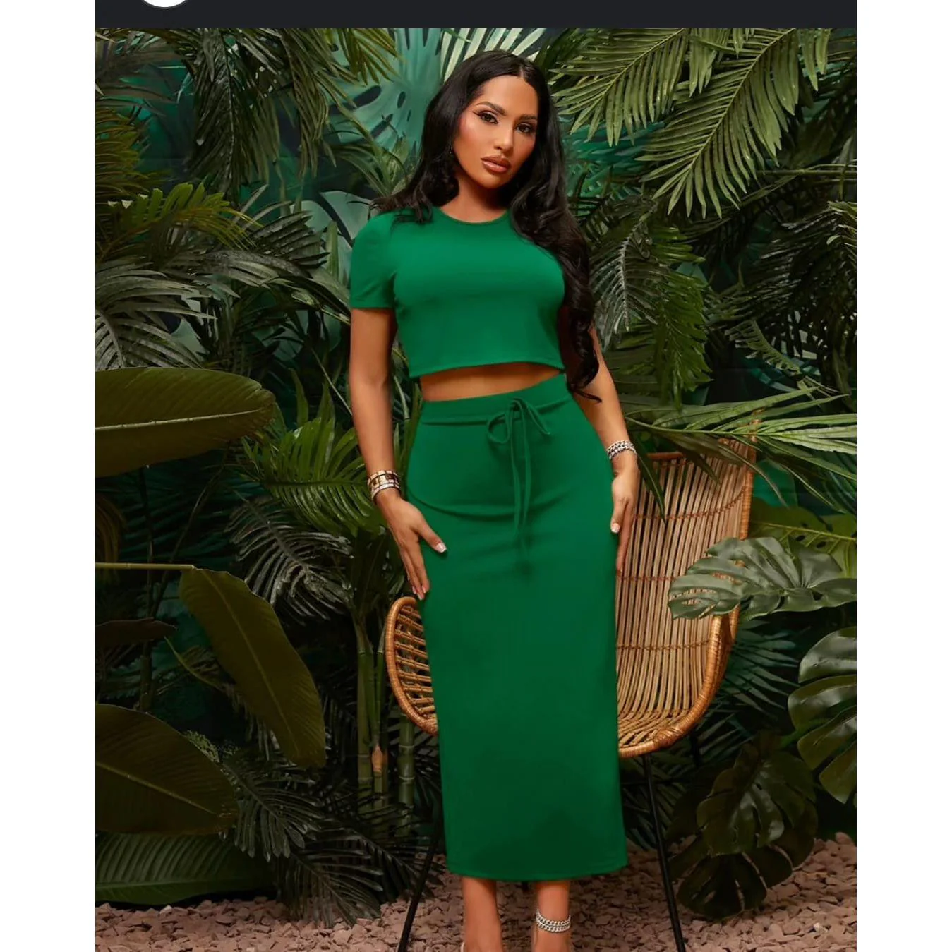 Pencil Skirt and Crop Top Set - Image 3