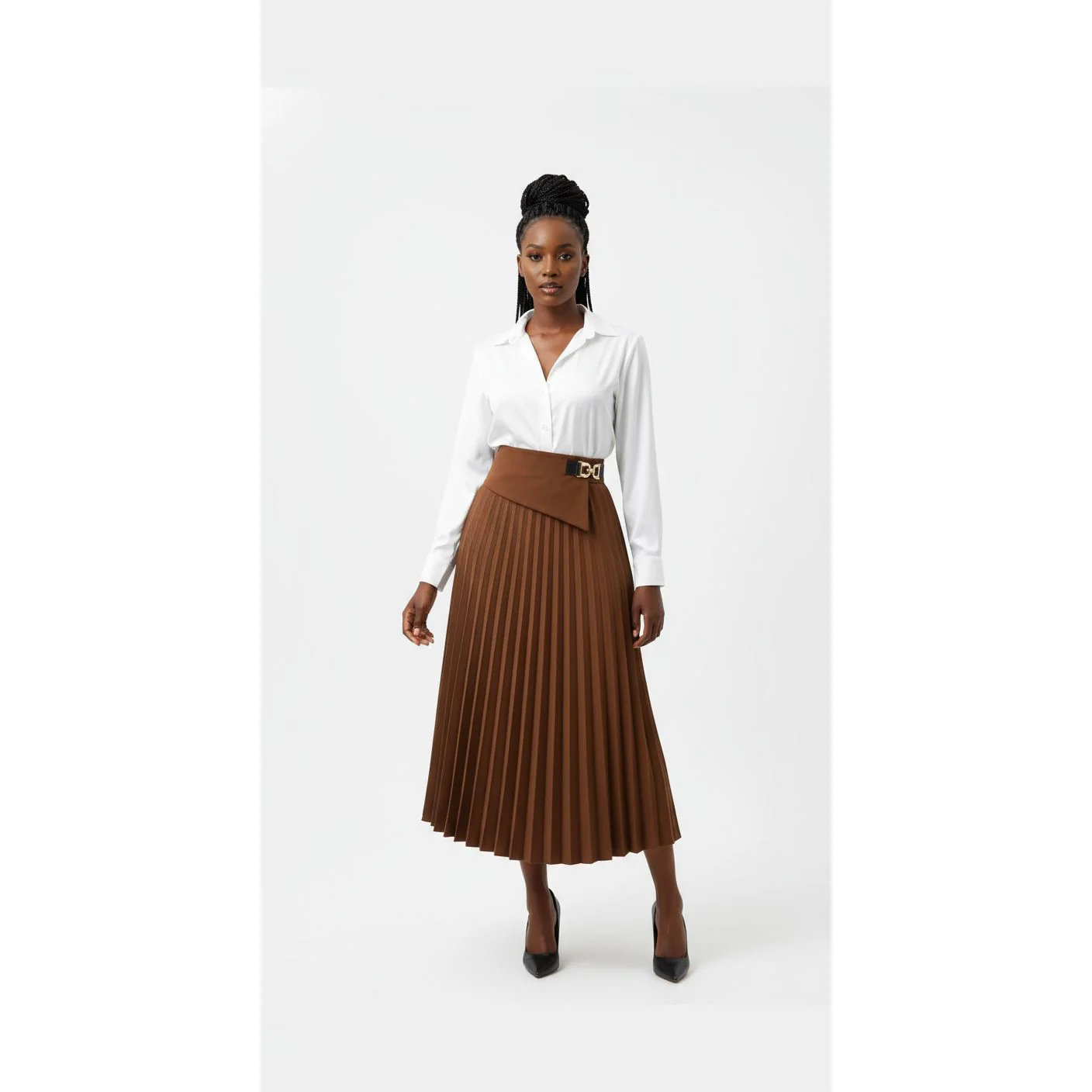 Pillar Pleated Skirt For Women. - Image 2