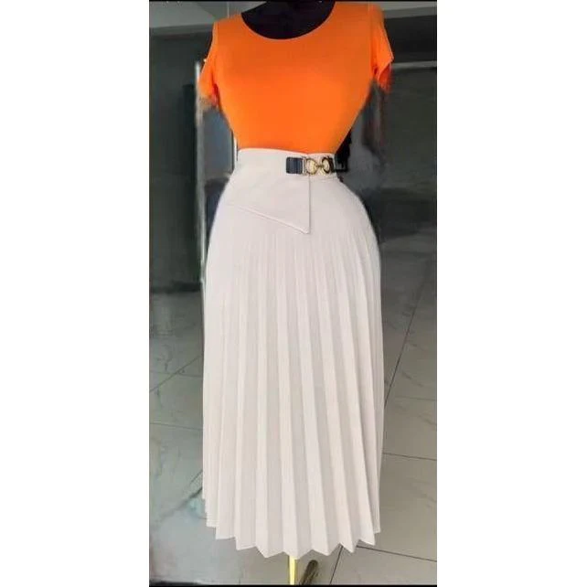 Pillar Pleated Skirt For Women. - Image 3