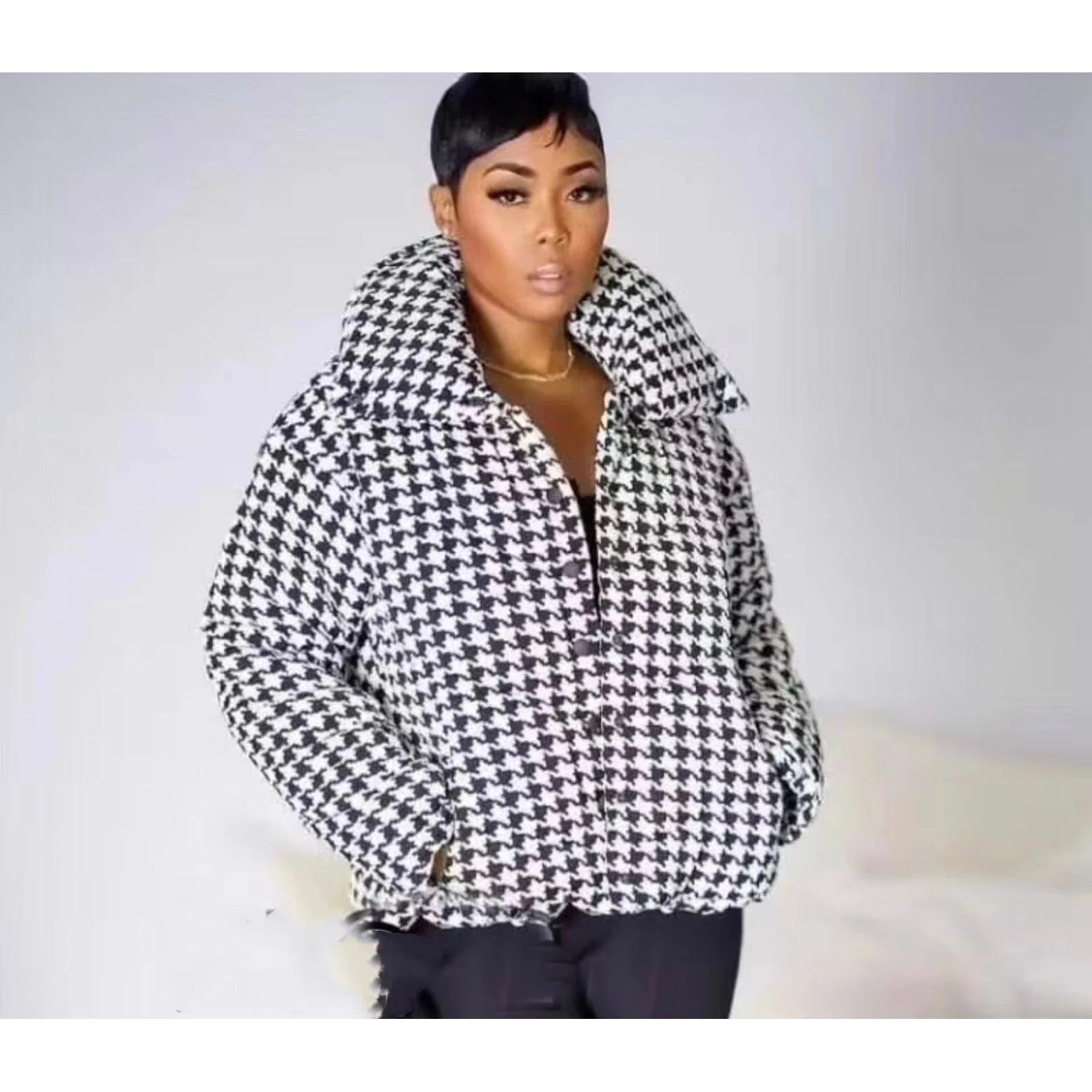Plaid Bombared Jacket - Image 2